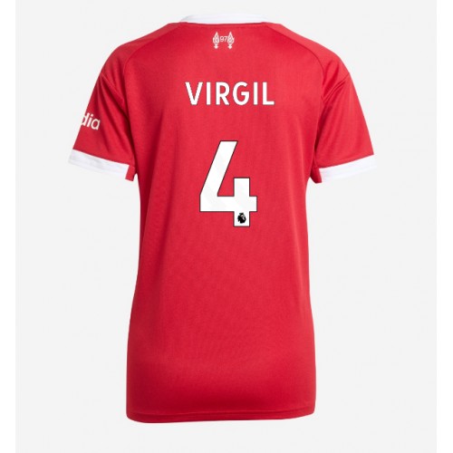 Liverpool Virgil van Dijk #4 Prima Maglia Femmina 2025-26 Manica Corta